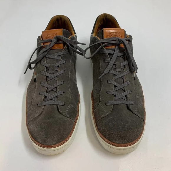 Allen Edmonds Men's Alpha Dark Gray Suede Lace-up 4643 Sneaker Size 13 - Picture 9 of 15